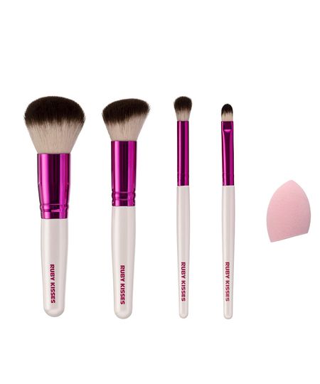 kit de pincéis rosto ruby kisses UNICO