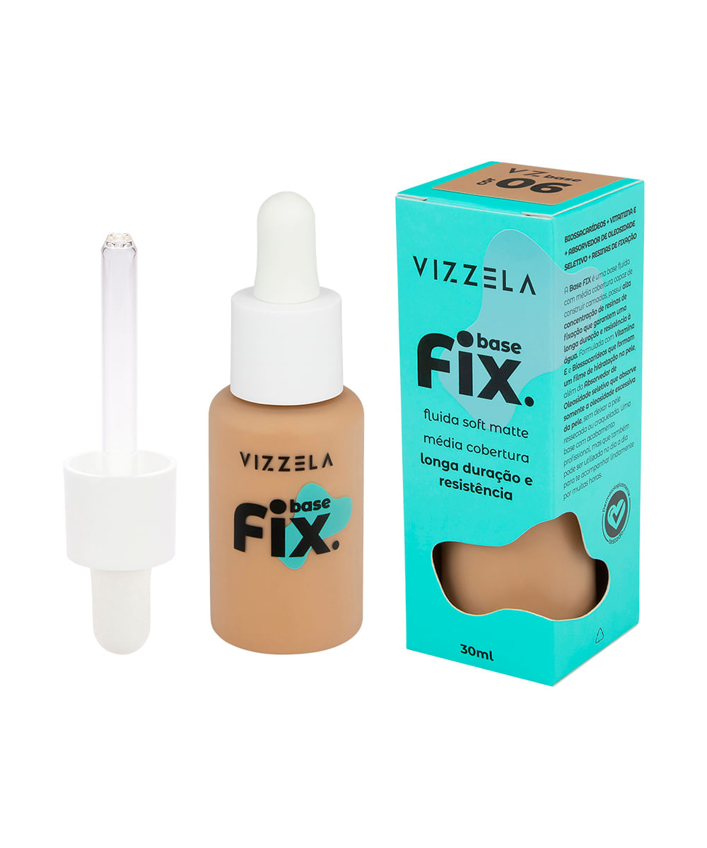 base lÃquida fix vizzela cor 06 30ml