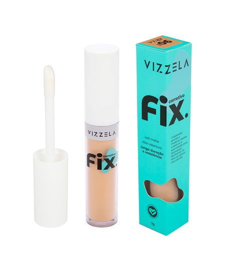 corretivo líquido fix vizzela cor 06 7g UNICO corretivo líquido fix vizzela cor 06 7g UNICO