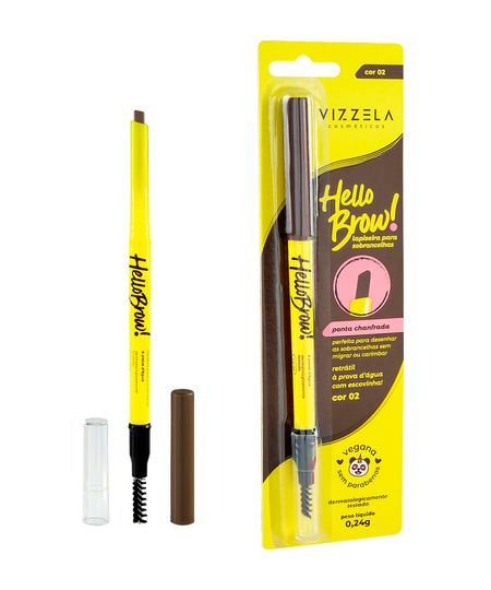 lapiseira para sobrancelhas vizzela hello brow 02 UNICO lapiseira para sobrancelhas vizzela hello brow 02 UNICO