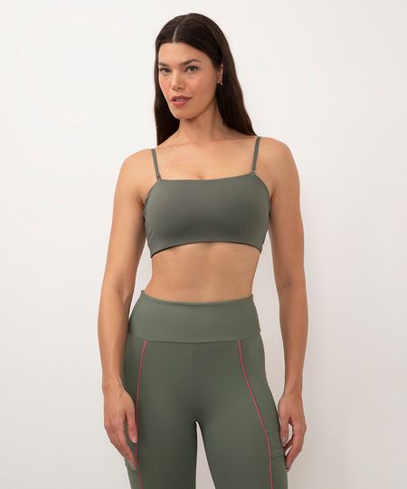 top faixa alça removível esportivo ace verde P