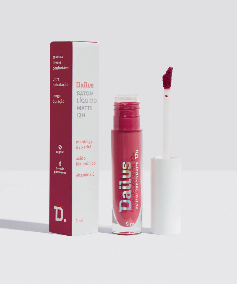 batom líquido matte 12h magenta