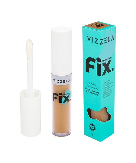 corretivo líquido fix vizzela 08 UNICO corretivo líquido fix vizzela 08 UNICO