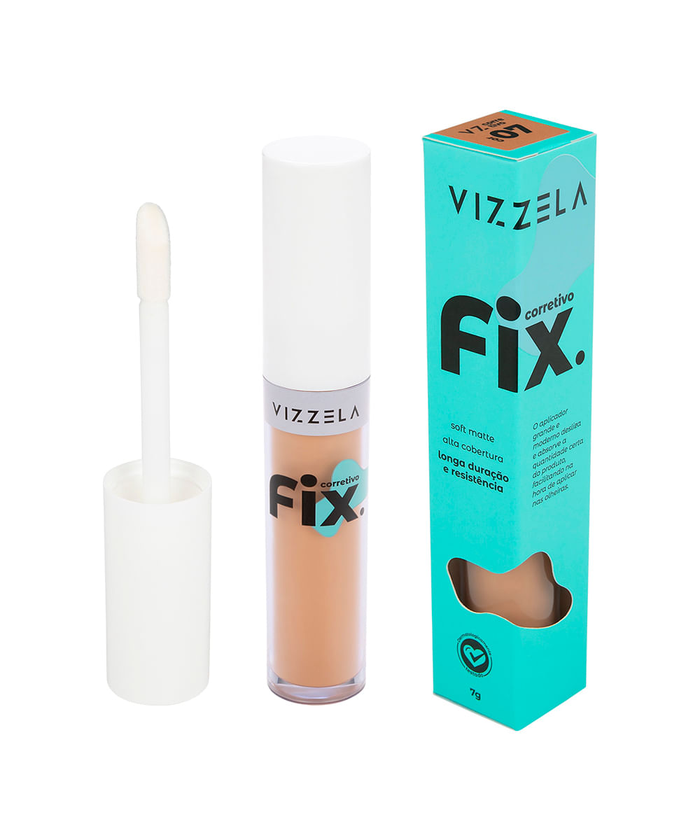 corretivo líquido fix vizzela 07 corretivo líquido fix vizzela 07