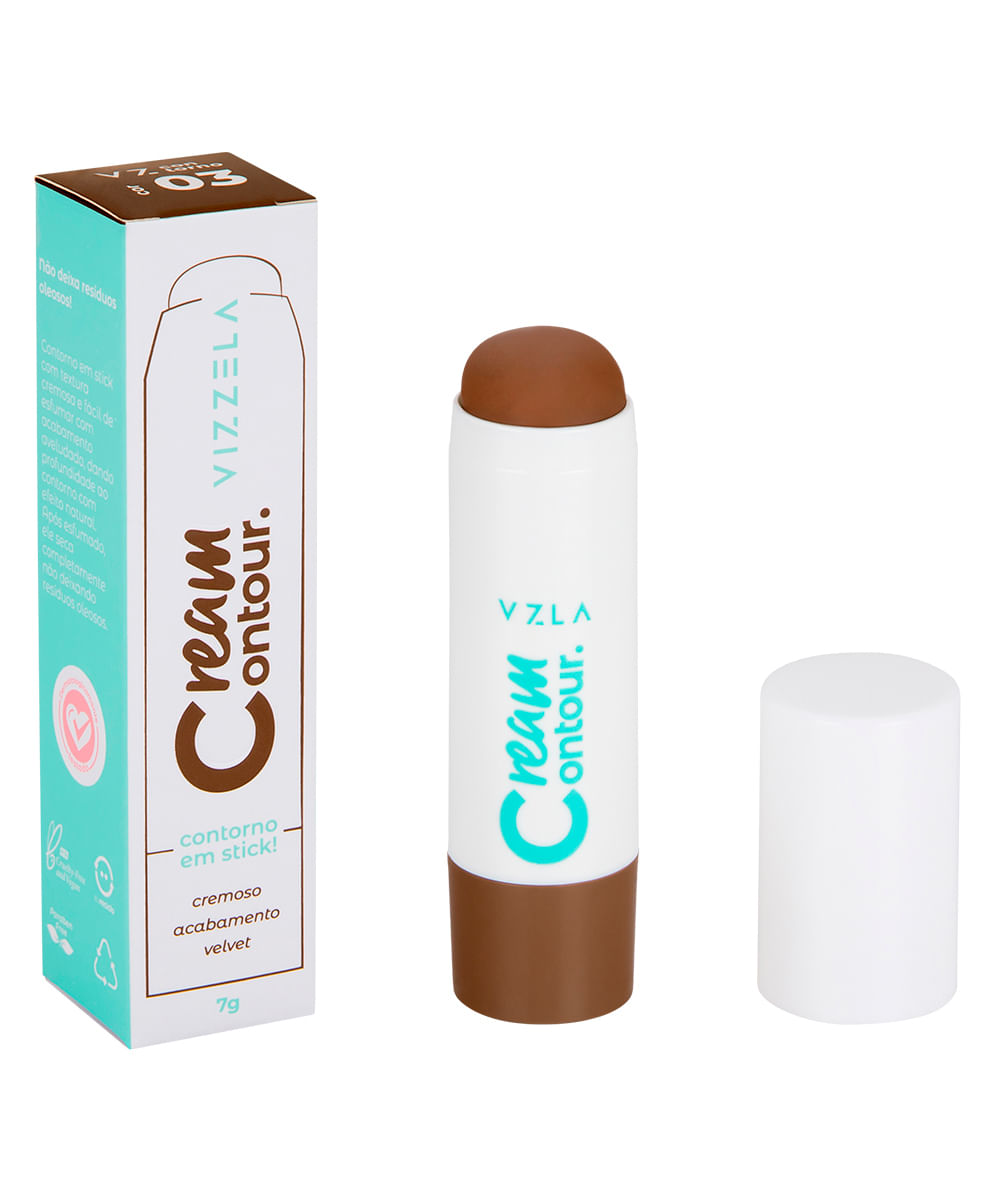 contorno em bastão stick cream contour vizzela cor 03