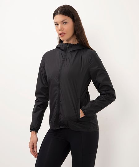 jaqueta corta vento impermeável esportiva ace preto P
