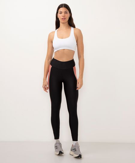 calça legging com recorte cintura alta ace preto M