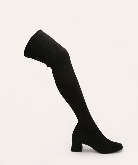 bota over the knee salto baixo oneself preto 34 bota over the knee salto baixo oneself preto 34