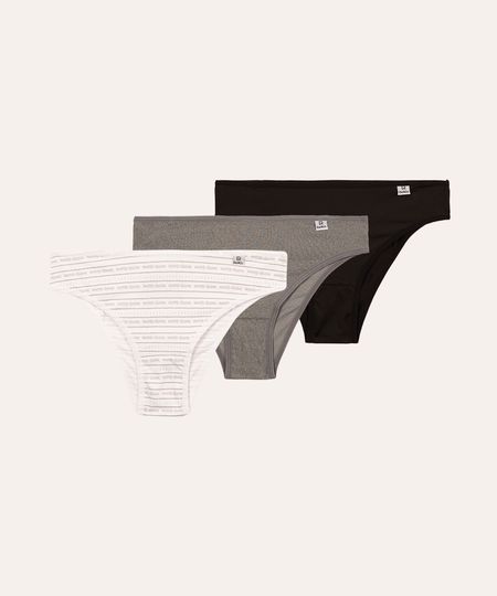 kit delrio de 3 calcinhas de microfibra colorido G kit delrio de 3 calcinhas de microfibra colorido G