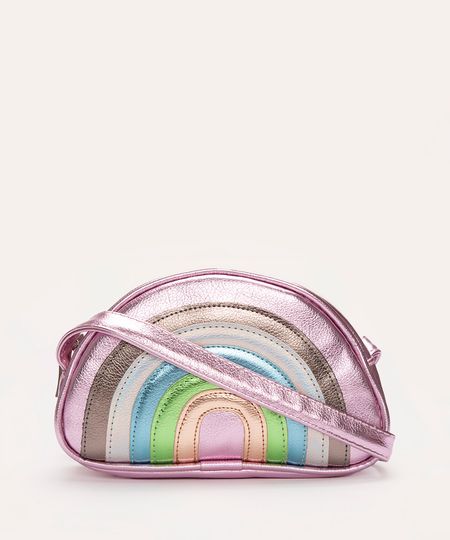 bolsa infantil metalizada arco-íris colorido UNICO