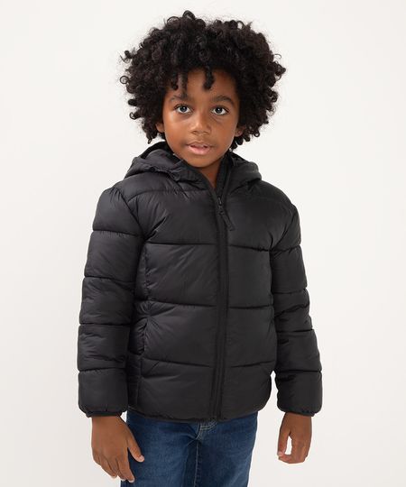 jaqueta puffer infantil - preto 8 jaqueta puffer infantil - preto 8