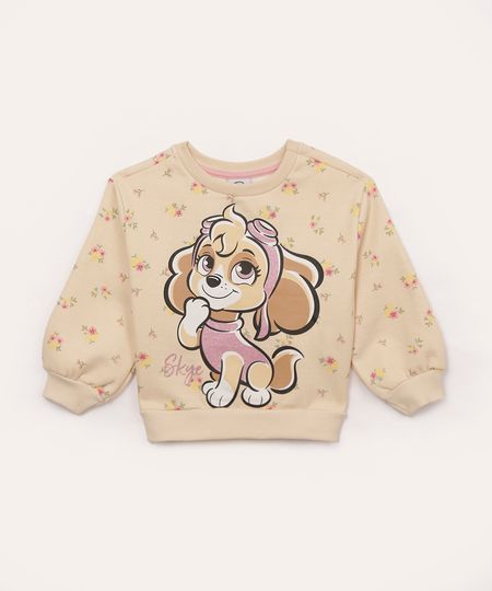 blusão de moletom infantil patrulha canina bege 1 blusão de moletom infantil patrulha canina bege 1