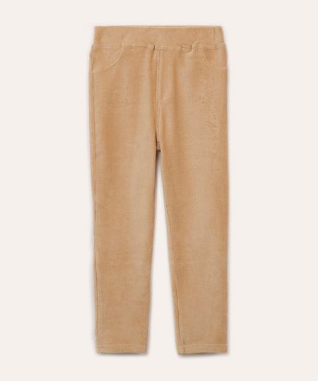 calça legging infantil aveludada bege 4 calça legging infantil aveludada bege 4