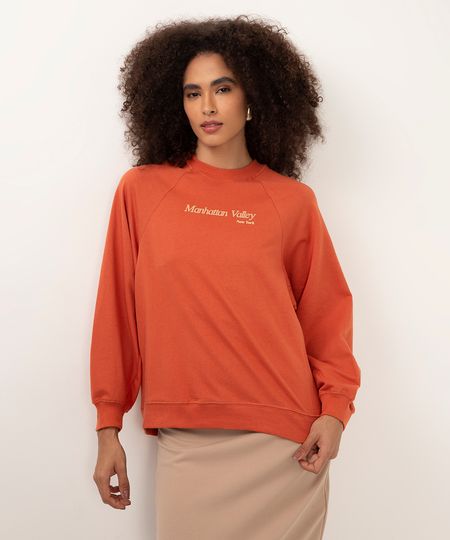 blusão de moletom manhattan valley laranja M