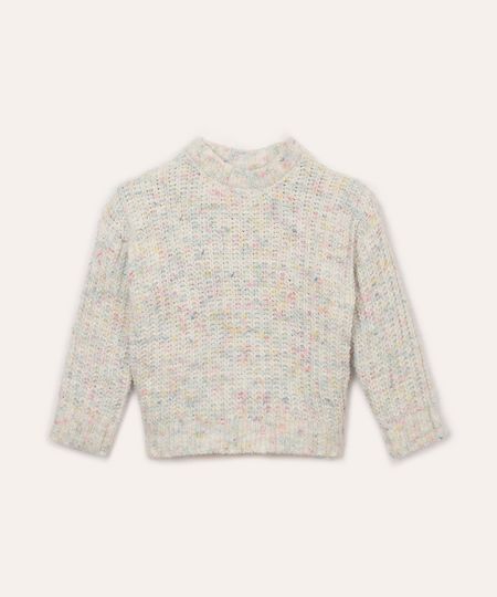 suéter de tricot infantil  botonê colorido 4