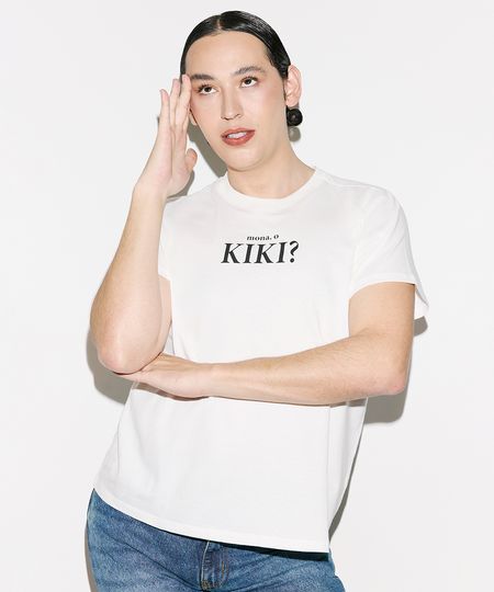 camiseta mona o kiki Gabb algodão sustentável off white PP