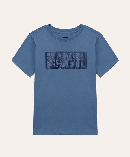 camiseta de algodão infantil marvel azul 6