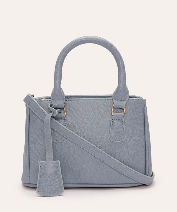 bolsa tote com alça de mão e ombro azul UNICO