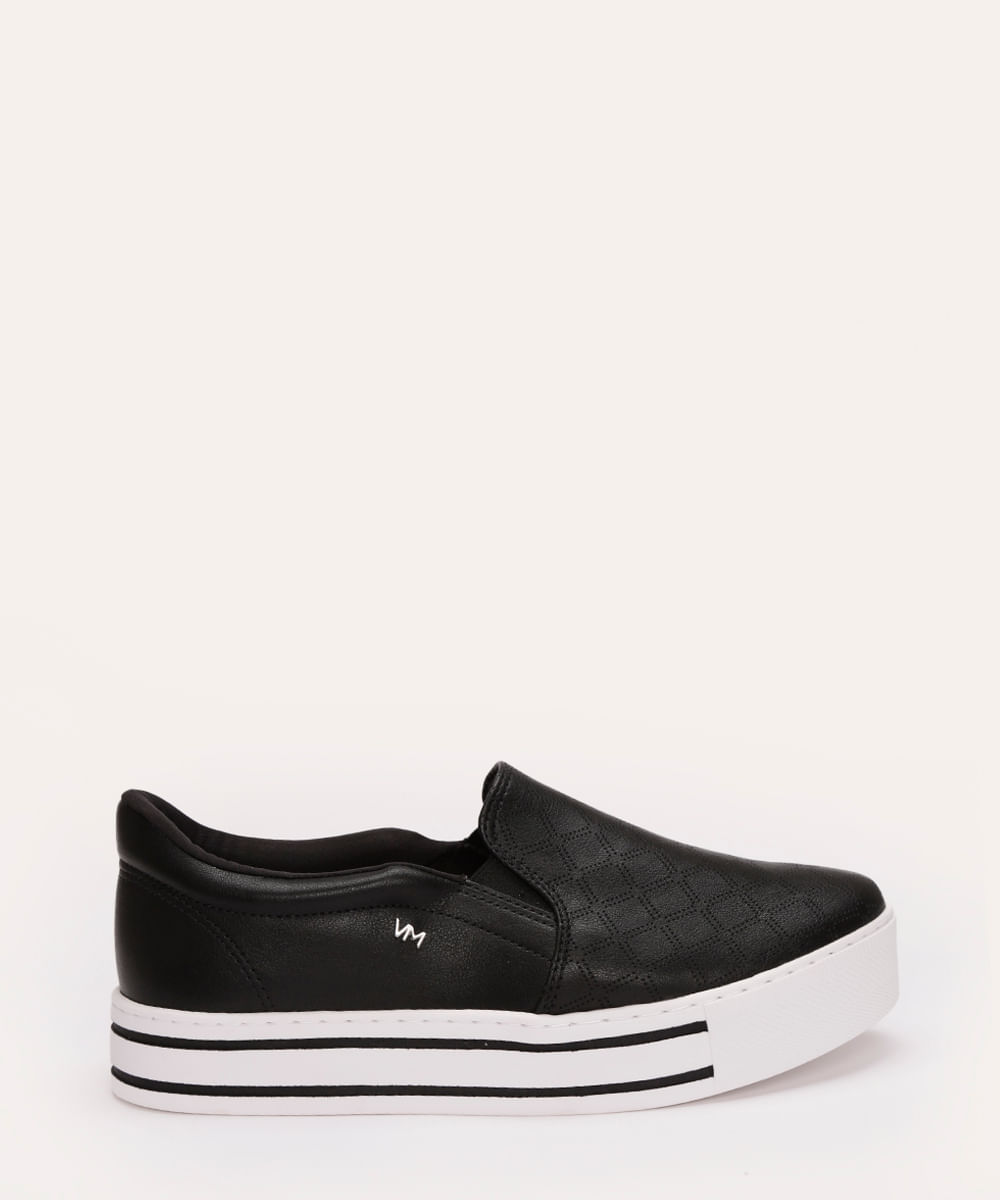 tênis casual flatform via marte preto