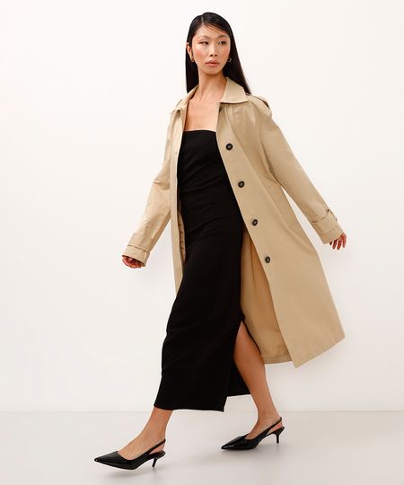 casaco trench coat oversized bege GG
