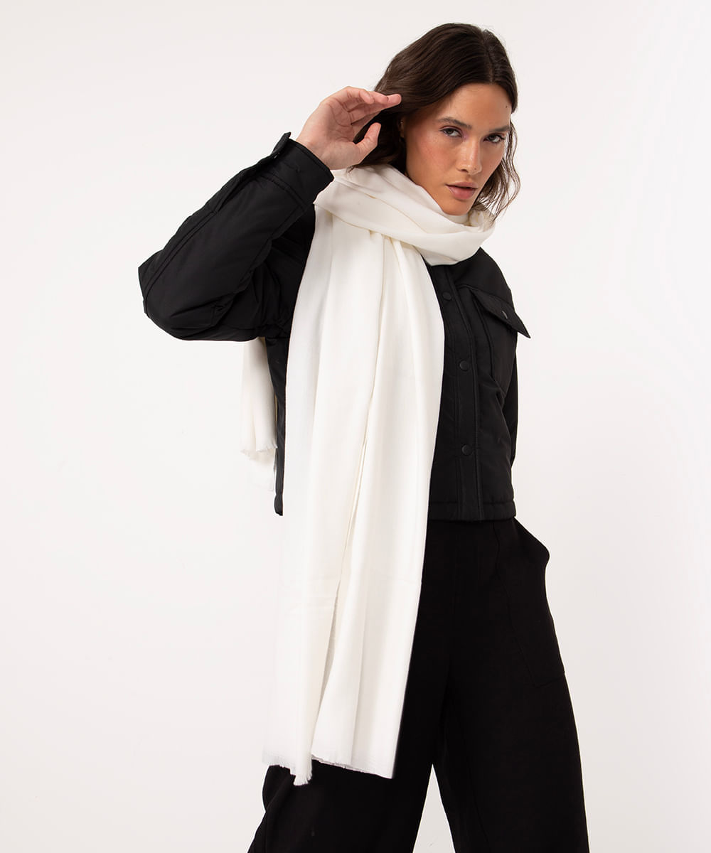 cachecol básico off white