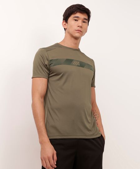 camiseta esportiva ace manga curta verde militar G