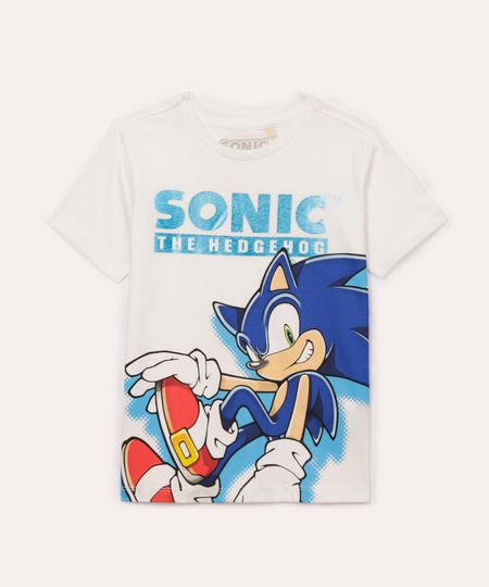 camiseta de algodão infantil sonic off white 4 camiseta de algodão infantil sonic off white 4