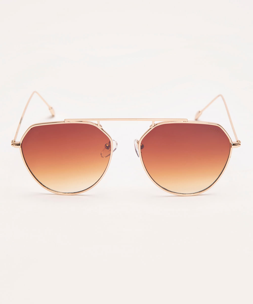 óculos de sol oval triton dourado