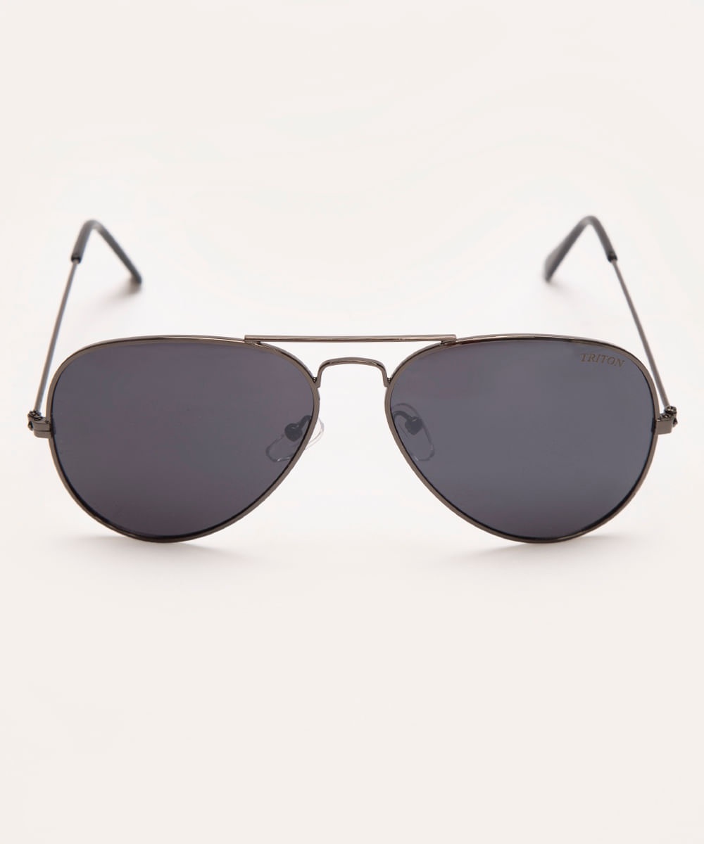 óculos de sol aviador triton cinza