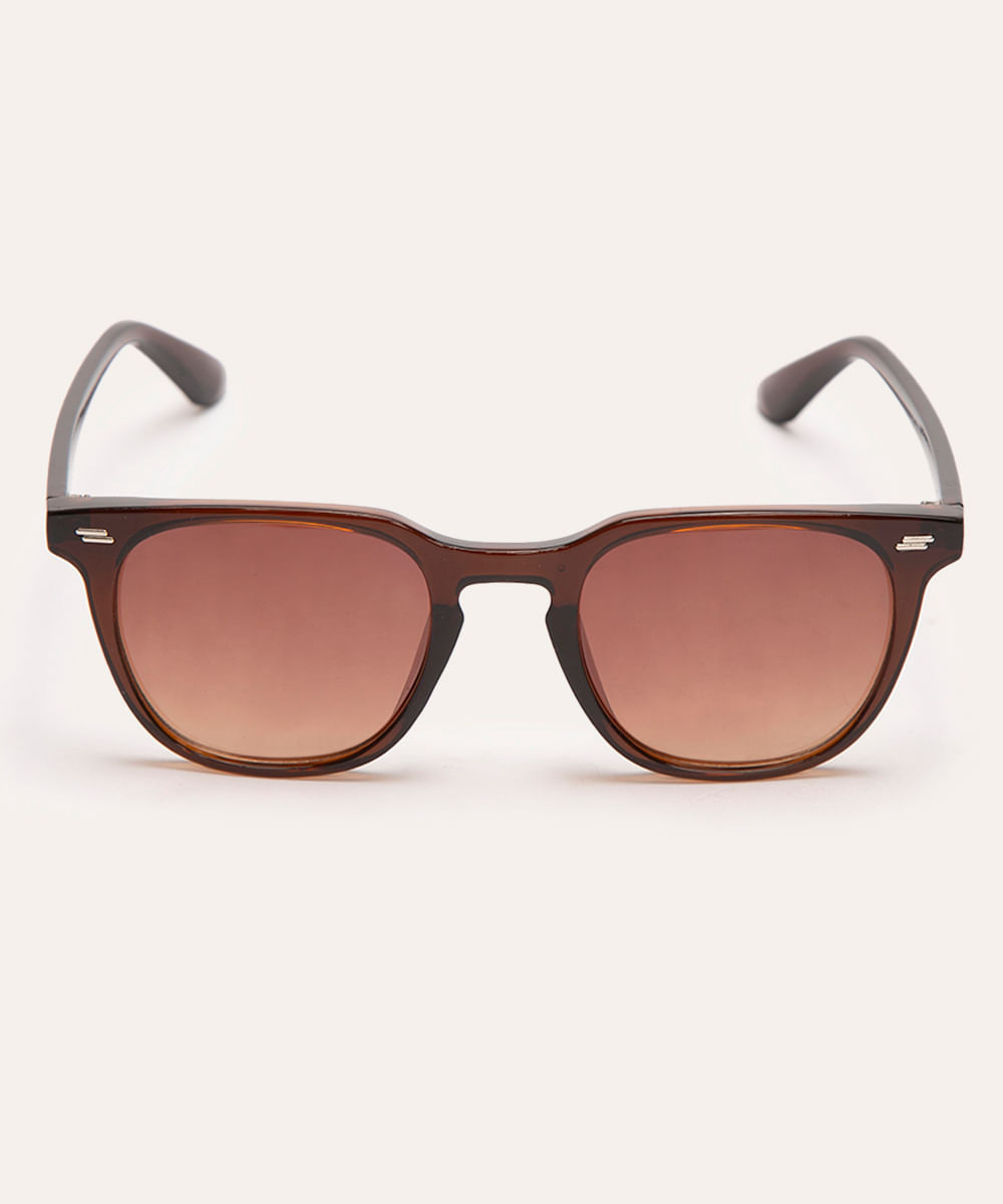 óculos de sol redondo triton marrom