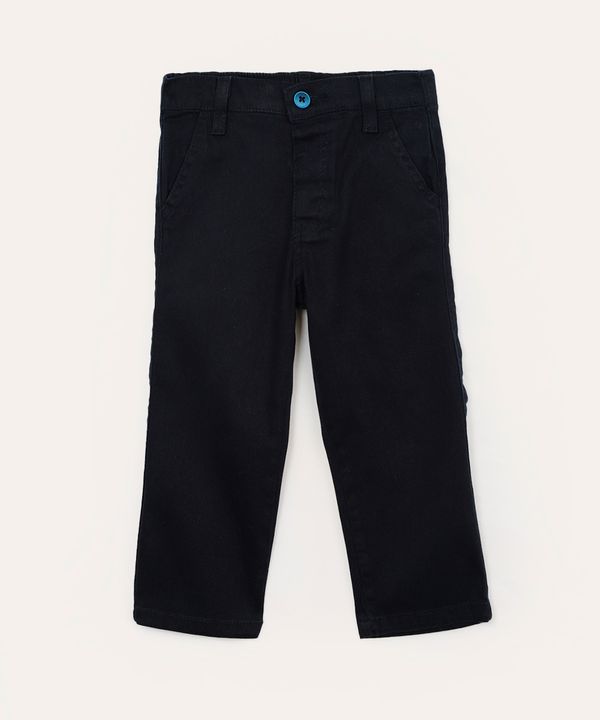 calça de sarja infantil com bolsos azul 1