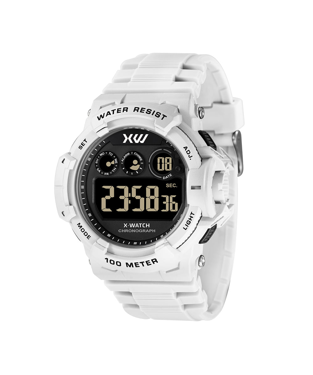 relógio digital orient XMPPD678 PXBX branco
