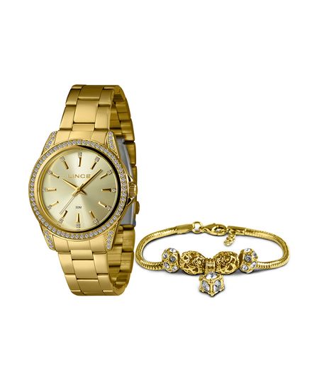 relógio lince analógico LRGJ160L40 KA2QC1KX dourado UNICO relógio lince analógico LRGJ160L40 KA2QC1KX dourado UNICO