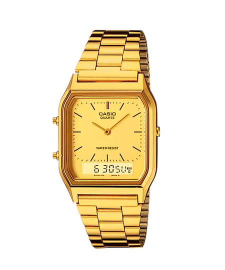 relógio casio analógio AQ-230GA-9DMQ  dourado UNICO