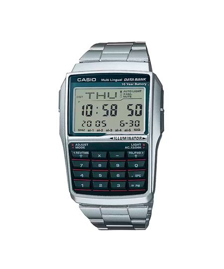 relógio casio digital DBC-32D-1ADF prateado UNICO
