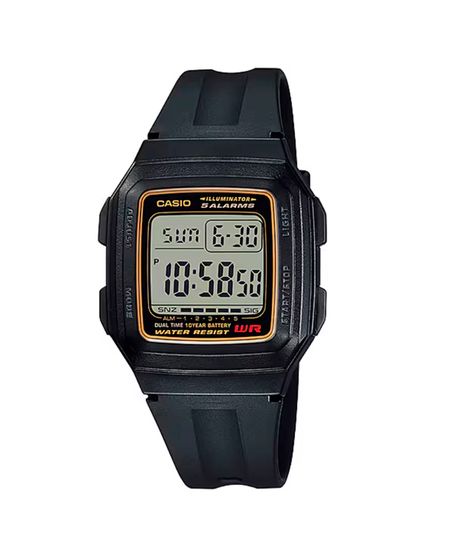 relógio casio digital F-201WA-9ADF preto UNICO