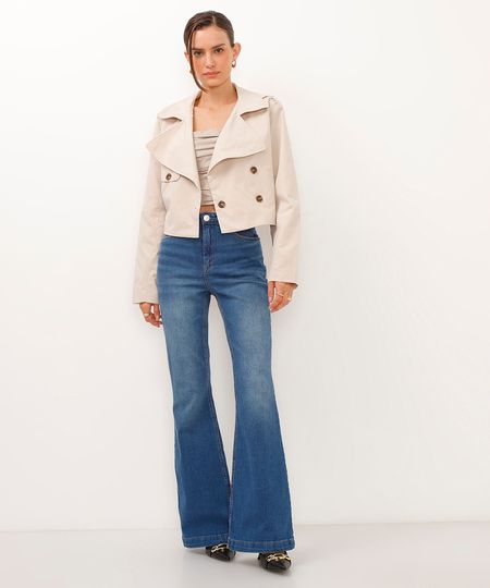 calça jeans flare cintura alta azul 34 calça jeans flare cintura alta azul 34