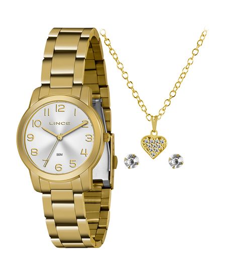 relógio lince analógico LRG4700L KO78S2KX dourado UNICO relógio lince analógico LRG4700L KO78S2KX dourado UNICO