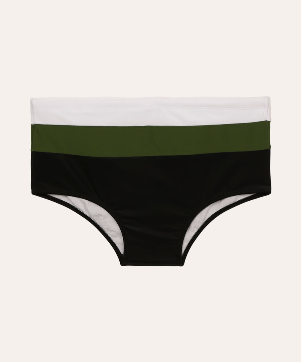 sunga com listras proteção uv verde