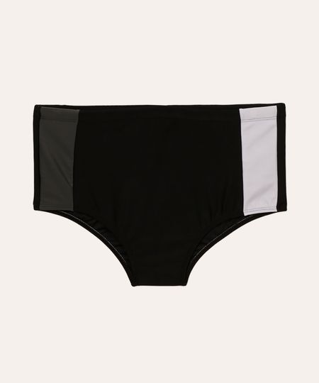 sunga com recorte lateral proteção uv preta G sunga com recorte lateral proteção uv preta G