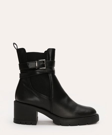 bota chelsea com fivela oneself preto 34