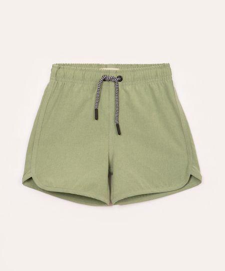short infantil cós elástico com bolso verde claro 1