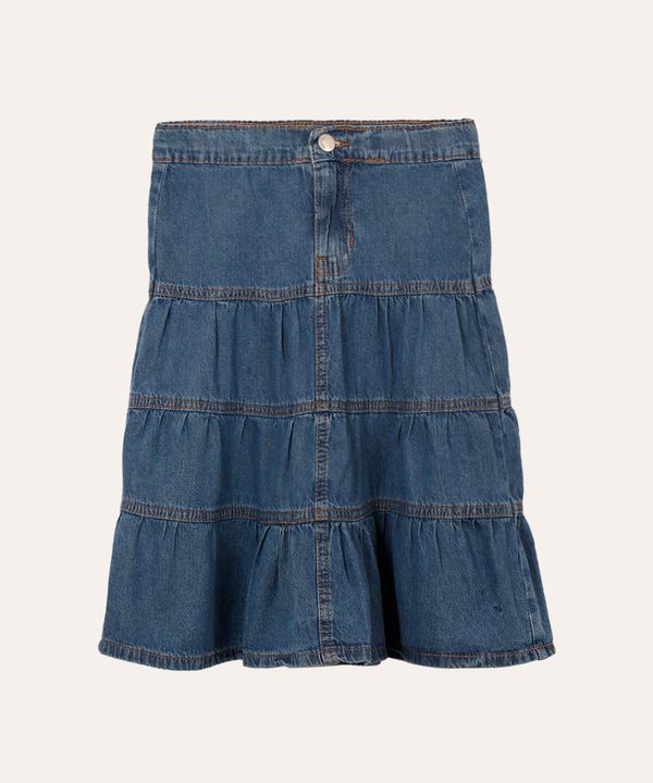 saia jeans midi infantil três marias azul 8
