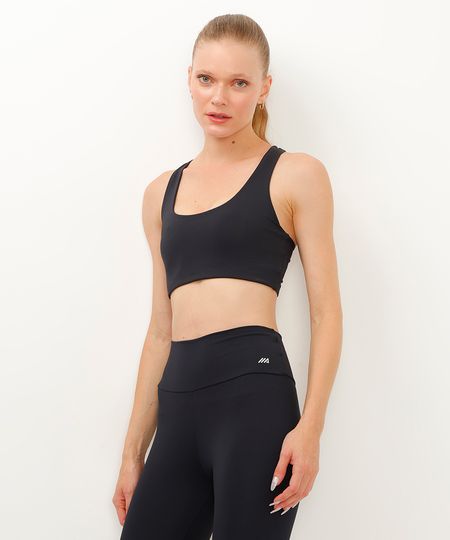 top de poliamida bojo removível nadador esportivo ace - preto P