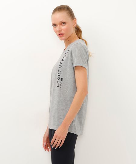 camiseta sport style esportiva ace cinza P