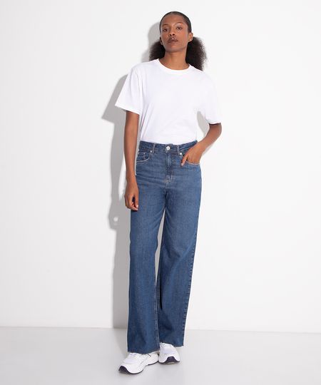 calça jeans new york cintura alta mindset azul 36