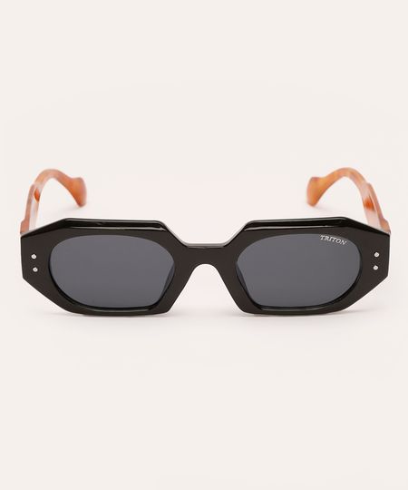 óculos de sol quadrado triton preto UNICO