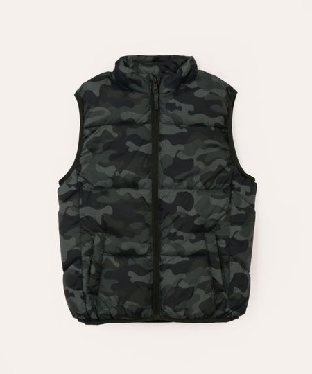 colete puffer infantil camuflado verde militar 4