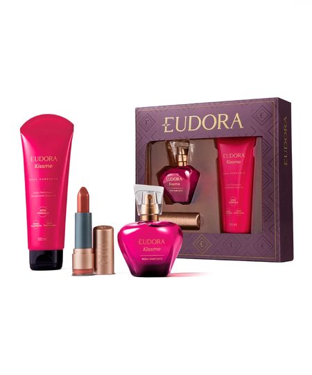 kit kiss me rosa marcante desodorante colônia 50ml + loção corporal 100ml + batom hidratante soul kiss me nude veludo 3,7g UNICO kit kiss me rosa marcante desodorante colônia 50ml + loção corporal 100ml + batom hidratante soul kiss me nude veludo 3,7g UNICO