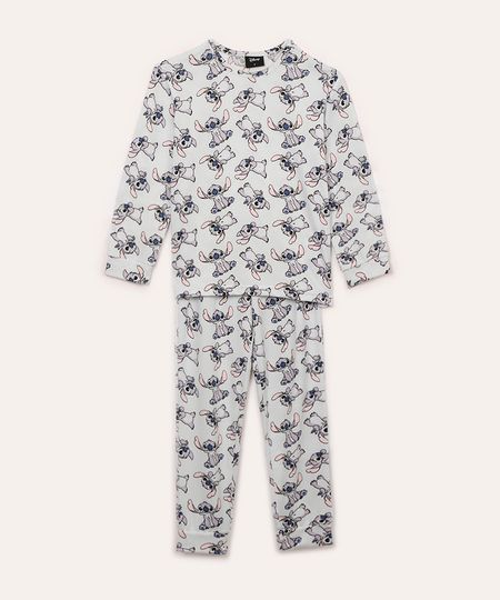 pijama longo infantil stitch azul 4